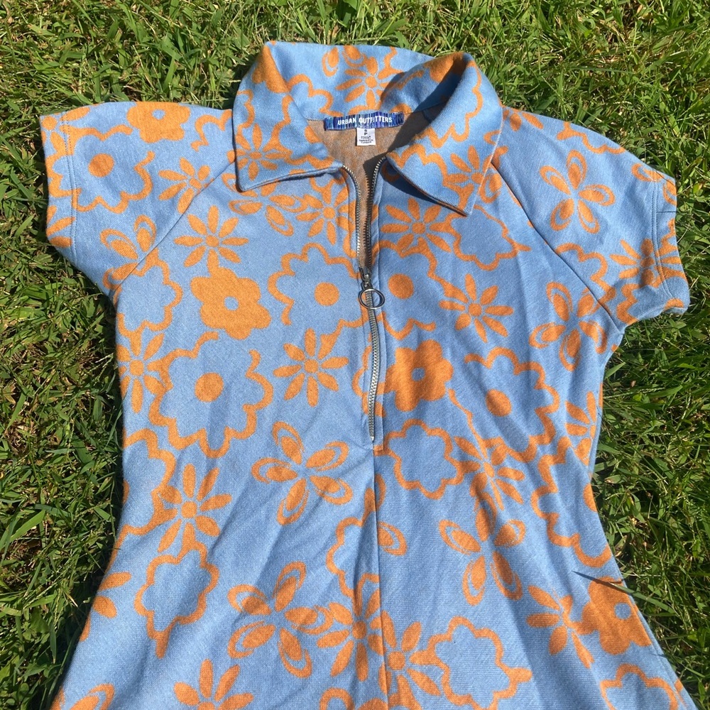 Urban Outfitters y2k Blue and Orange MOD Dress
